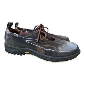 Leeann Huang Lenticular Mary Jane Sneaker Gray Cow Women size 39 US 8-8.5